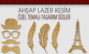 Lazer Kesim Temalı Süsler