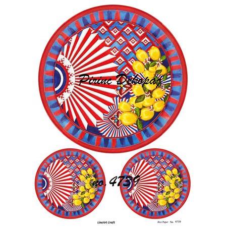 LineArt Yuvarlak Limon Desenli Pirinç Dekopaj - Model : 4739