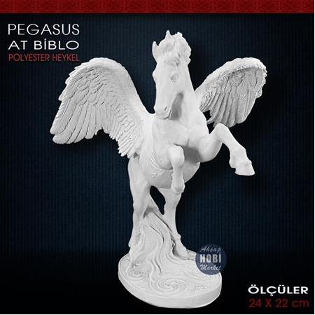 Pegasus At Biblo Heykeli (24x22 cm) Ham Polyester