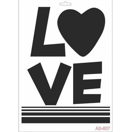 Love Yazılı Stencil Şablon - AS607