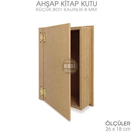 Kitap Kutu Küçük Boy (26x18 cm) Ham Ahşap