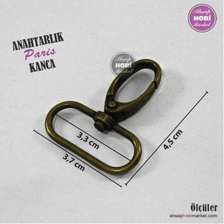 Anahtarlık Kancası - Paris Kanca (4,5x3,7cm) Antik Renkli