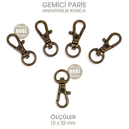 Gemici Paris Kanca Antik (10x32 mm) Anahtarlık Kancası