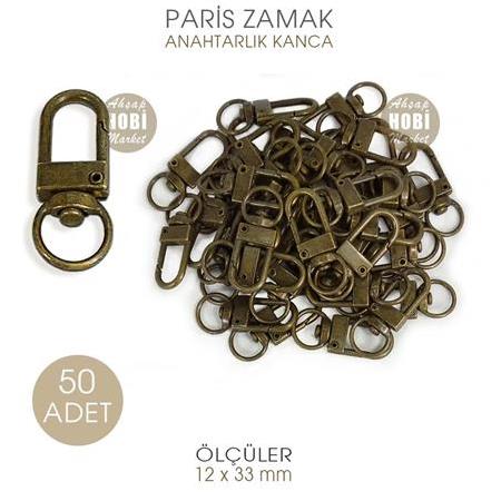 Toptan Paris Zamak Kanca Antik (12x33 mm) 50 Adet