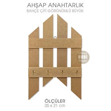 Ahşap Anahtarlık Çit Görünümlü Büyük (35x21 cm)